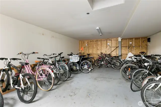 One of two Bike storage rooms in the building