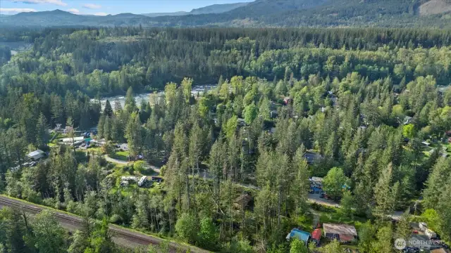 Aerial view looking north