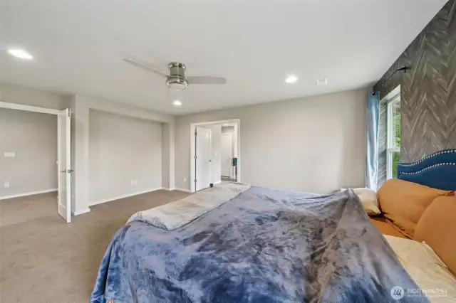Double door entry to Owner's Suite and Owner's bath