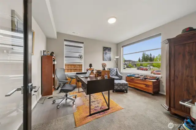 Office/ den with french doors