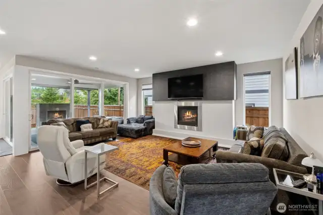 Great room with gas fireplace