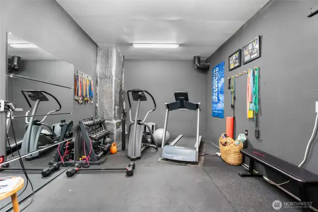 Excercise room in Tandum attached garage