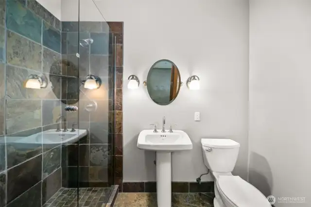 Updated 3/4 Garage Bathroom