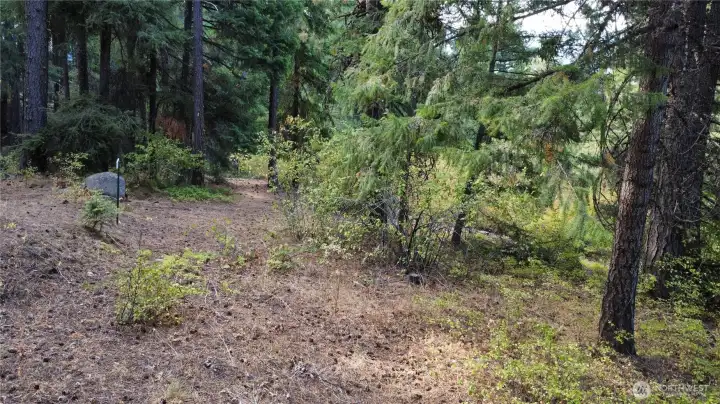 Partially level, easement access