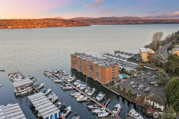 Another aerial perspective emphasizing the marina lifestyle and community layout.