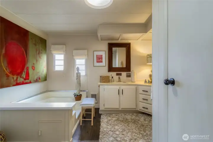 Primary Ensuite with large soaker tub