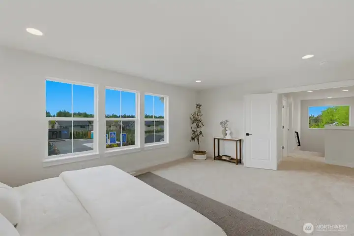 Primary bedroom - view of Mt Rainer