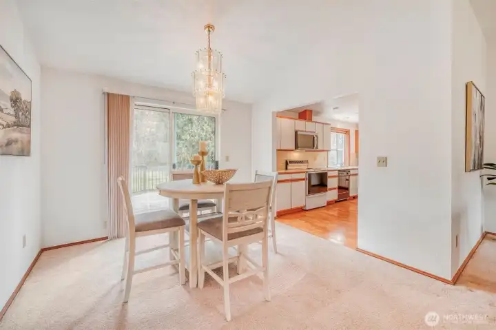 Sliding door provides seamless access to the Trex deck.