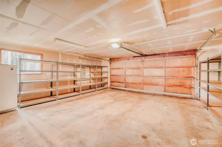 Garage designed for organization and function.