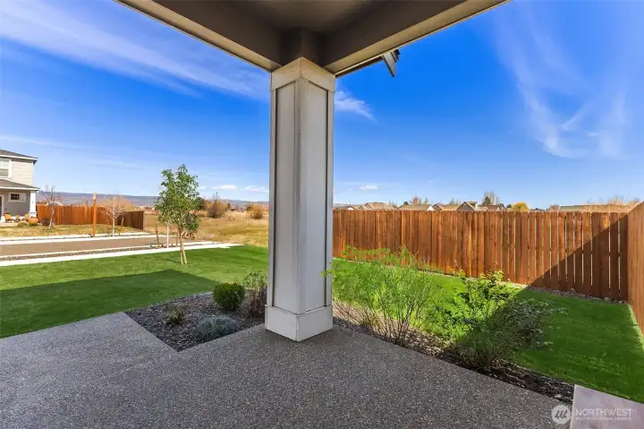 Generous covered porch