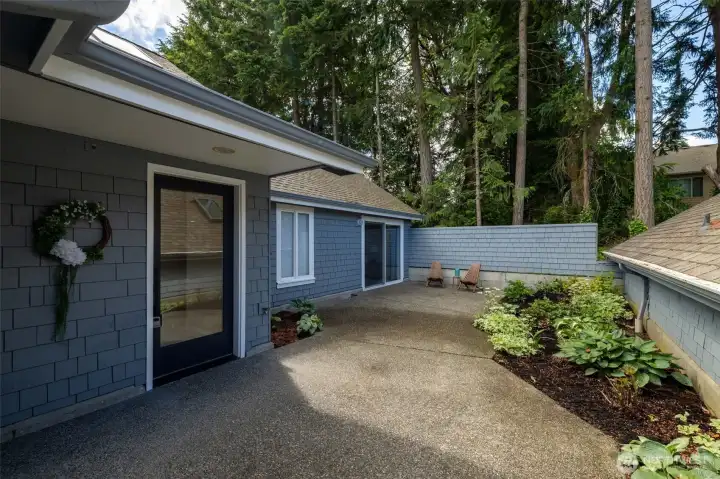 Spacious Private Courtyard at Entry. Spacious Private Courtyard at Entry.
