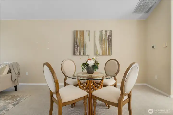 Dining area right off the kitchen Dining area right off the kitchen