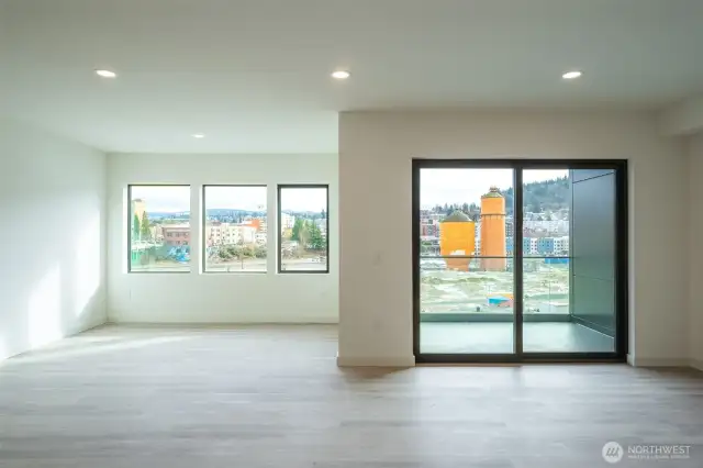 Living room and patio