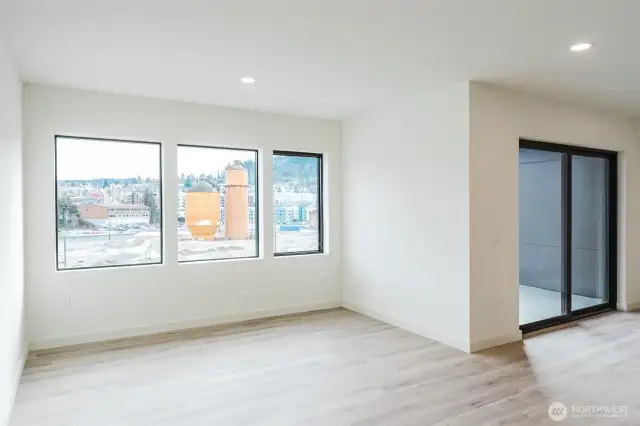 Living room and patio