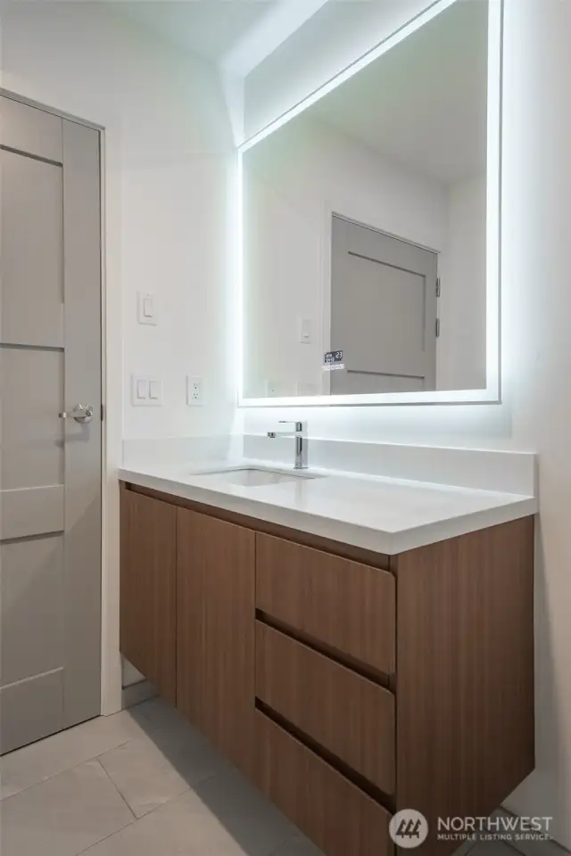 3/4 bath in secondary bedroom.