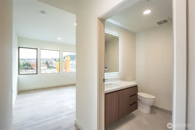 Second bedroom with 3/4 bathroom.