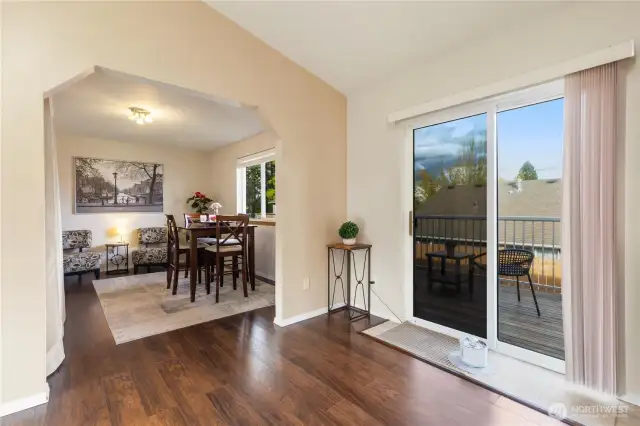 Separate dining room.