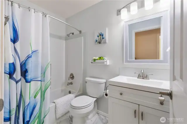 Full guest bathroom remodeled in 2022.
