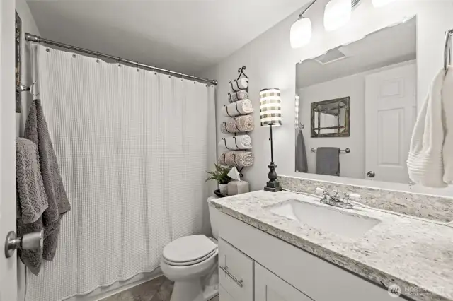 Updated upper level full bathroom.