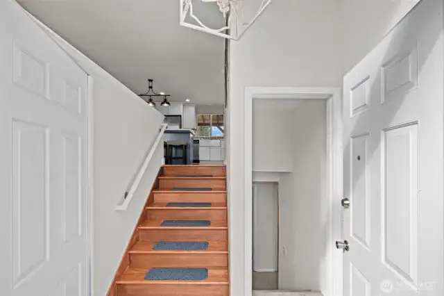 Inviting and light filled, from the moment you step in the front door. Interior access to lower level.