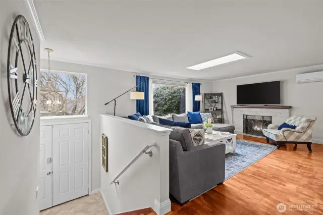 On entry, open foyer. Personality A+!