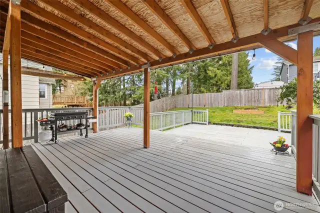 Covered and uncovered space.