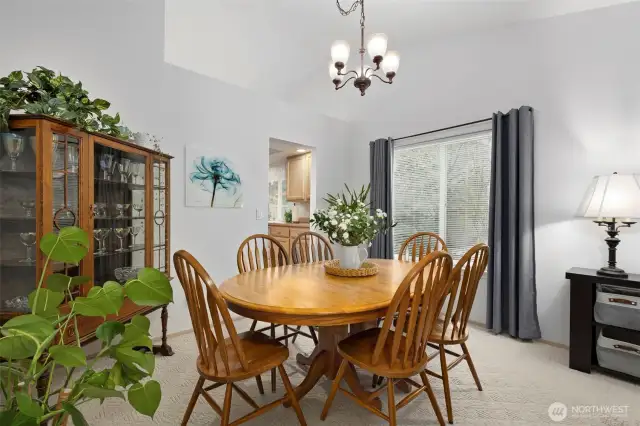 Dining room with space for large or intimate groups