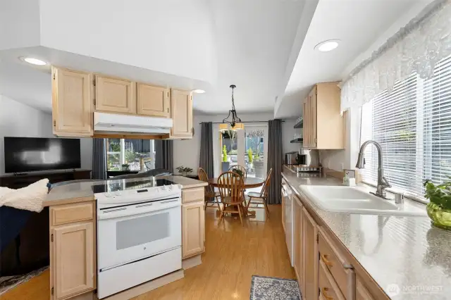 Kitchen is stylish as well as functional