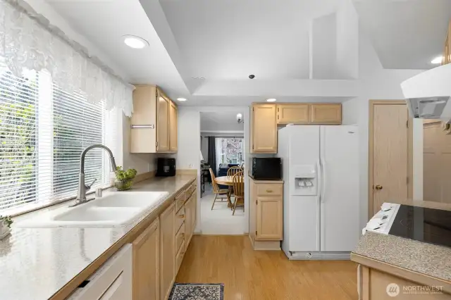 Adjacent to the dining room and great room for easy entertaining