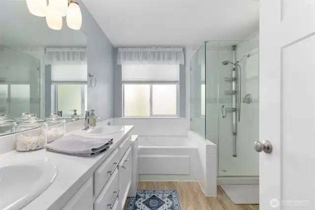 Primary ensuite spa-like bathroom