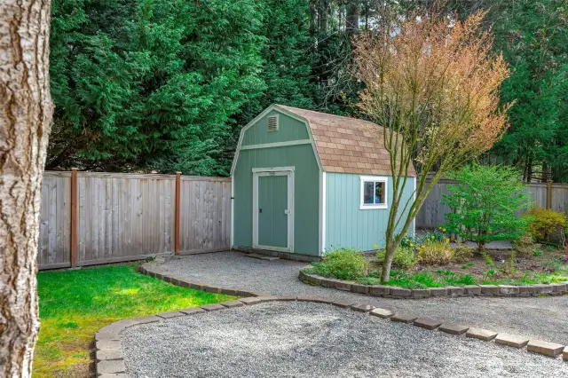 Practical & convenient outbuilding for gardening supplies