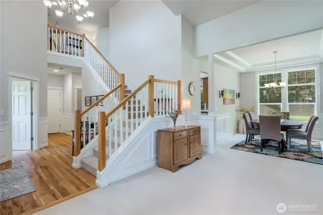 Open railing staircase
