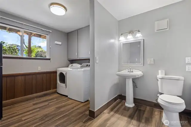 Laundry and bathroom downstairs