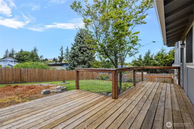 Nice big back deck