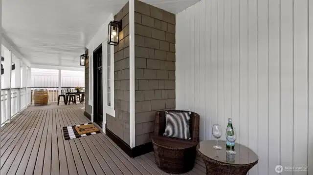 Enjoy the wrap around deck