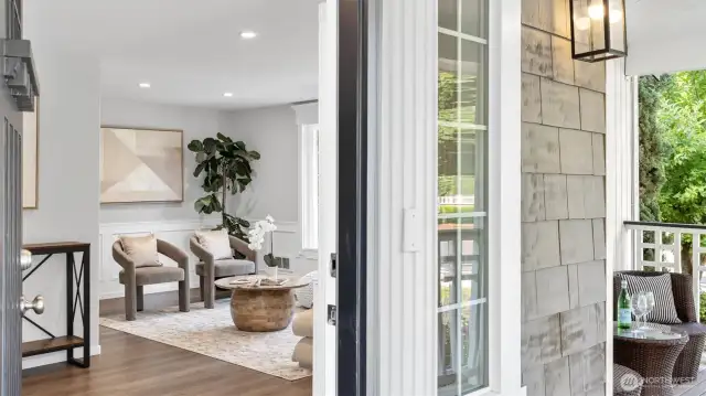 Warm and welcoming entry