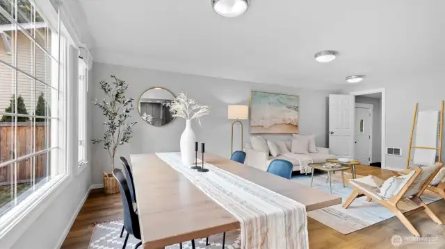 Formal dining with room to entertain or relax