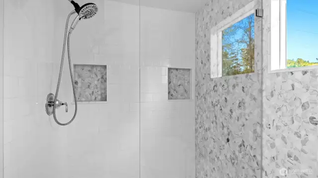 Full bath with a walk in shower
