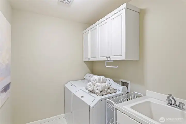 Laundry room with utility sink