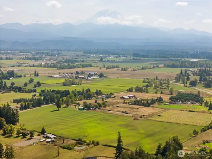 Another NW view, Mt Rainier in background.  The haze & clouds providing a cloak of mystery!