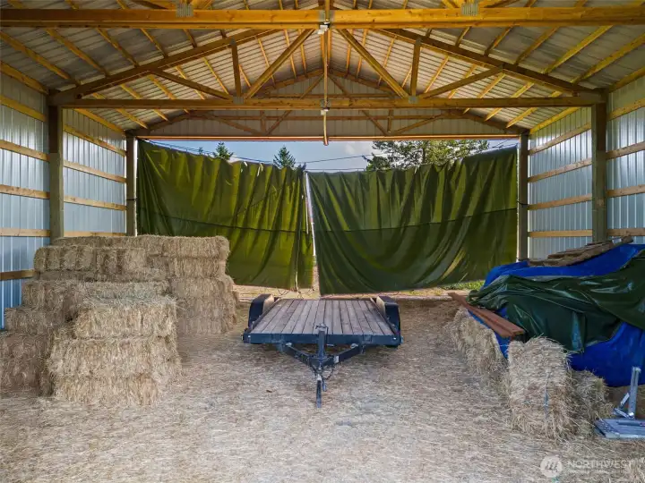 Inside outbuilding.