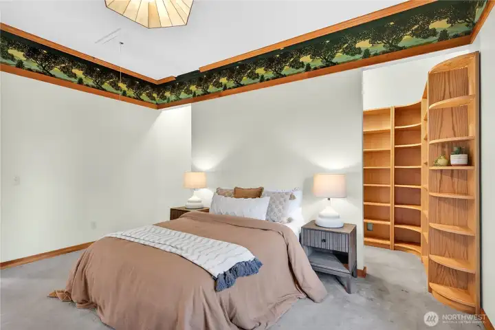 Bedroom of detached guest cottage