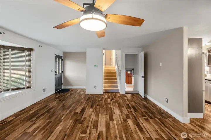 UP OR DOWN | Downstairs is the rec room and upstairs are bedrooms and bathrooms.