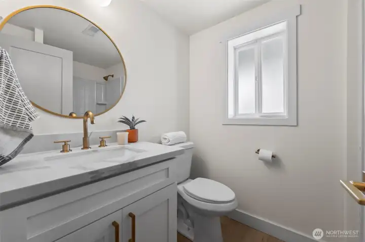 3/4 bath on lower level