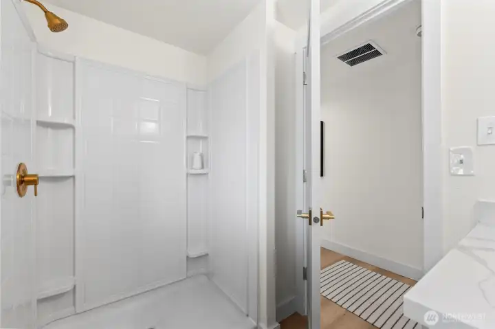 3/4 bath on lower level