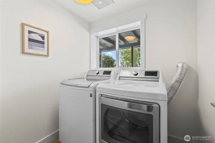 Laundry on lower level