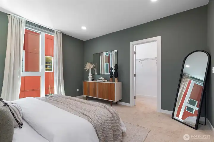 Blackout blinds so you can sleep in as late as you want.