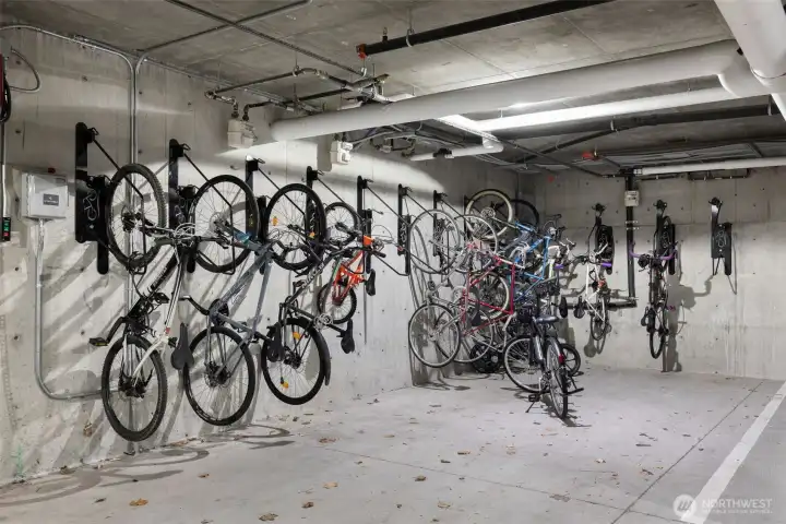 You see it correct! There is a dedicated spot for your bike so you don't have to hide it behind your couch in the living room.