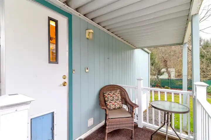 Enjoy wonderful deck space upon entering the home.