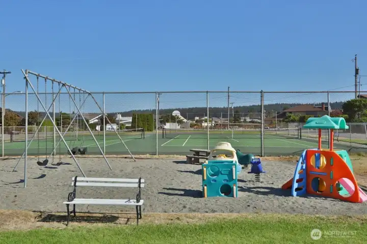 sports courts and additional play area and